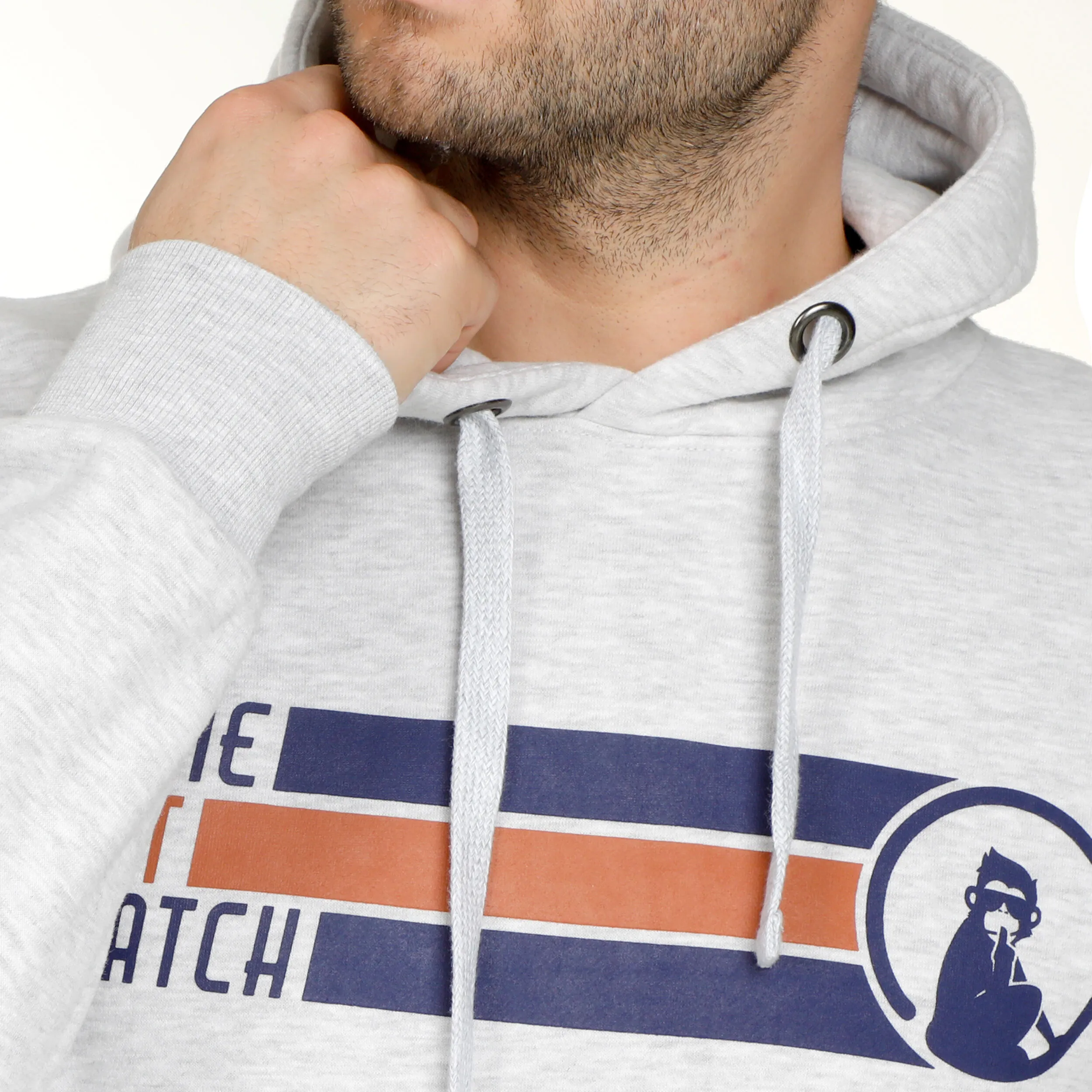 Quiet Please Retro Stripe Block Hoody Men