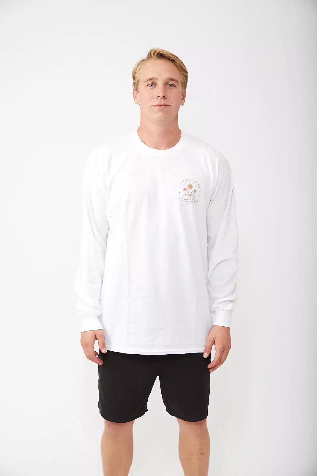 Rusty USA Oasis Ls Tee WHITE