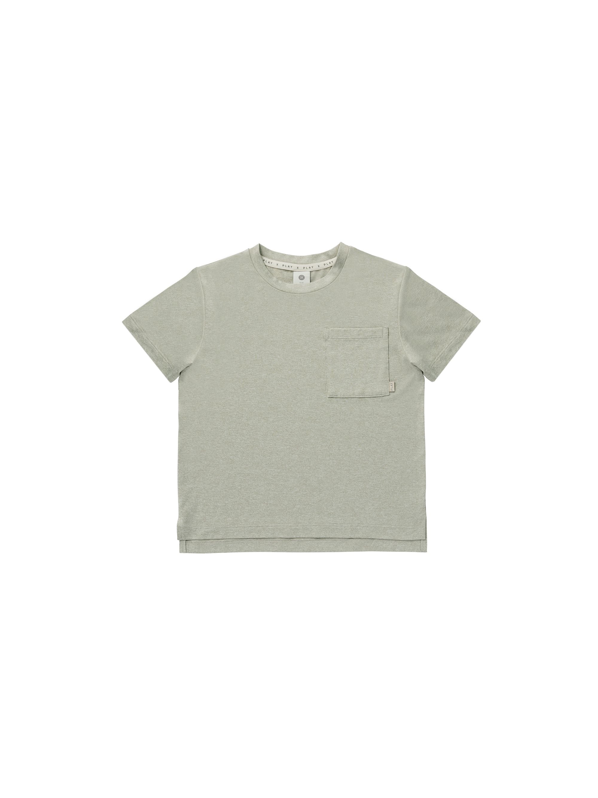 Rylee & Cru - Heathered Sage Cove Essential Pocket Tee