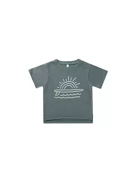 Rylee & Cru - Indigo Raw Edge Tee