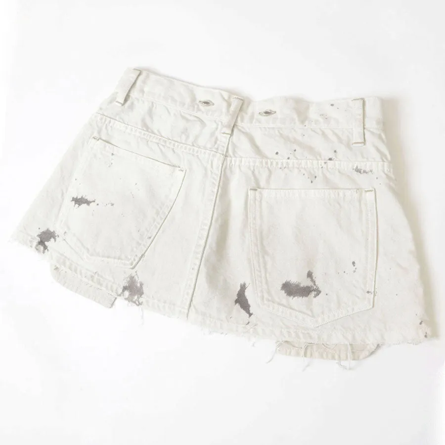 SALE 40%OFF ! 【HOLIDAY/ホリデイ】PAINT DENIM TWO-PIECE SUSPENDER PANTS (OFF WHITE) 24102039