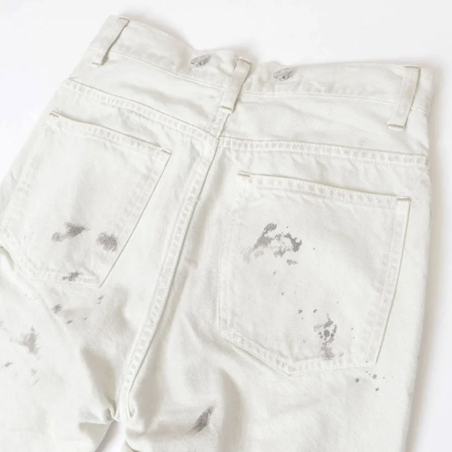 SALE 40%OFF ! 【HOLIDAY/ホリデイ】PAINT DENIM TWO-PIECE SUSPENDER PANTS (OFF WHITE) 24102039