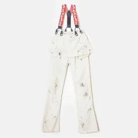 SALE 40%OFF ! 【HOLIDAY/ホリデイ】PAINT DENIM TWO-PIECE SUSPENDER PANTS (OFF WHITE) 24102039