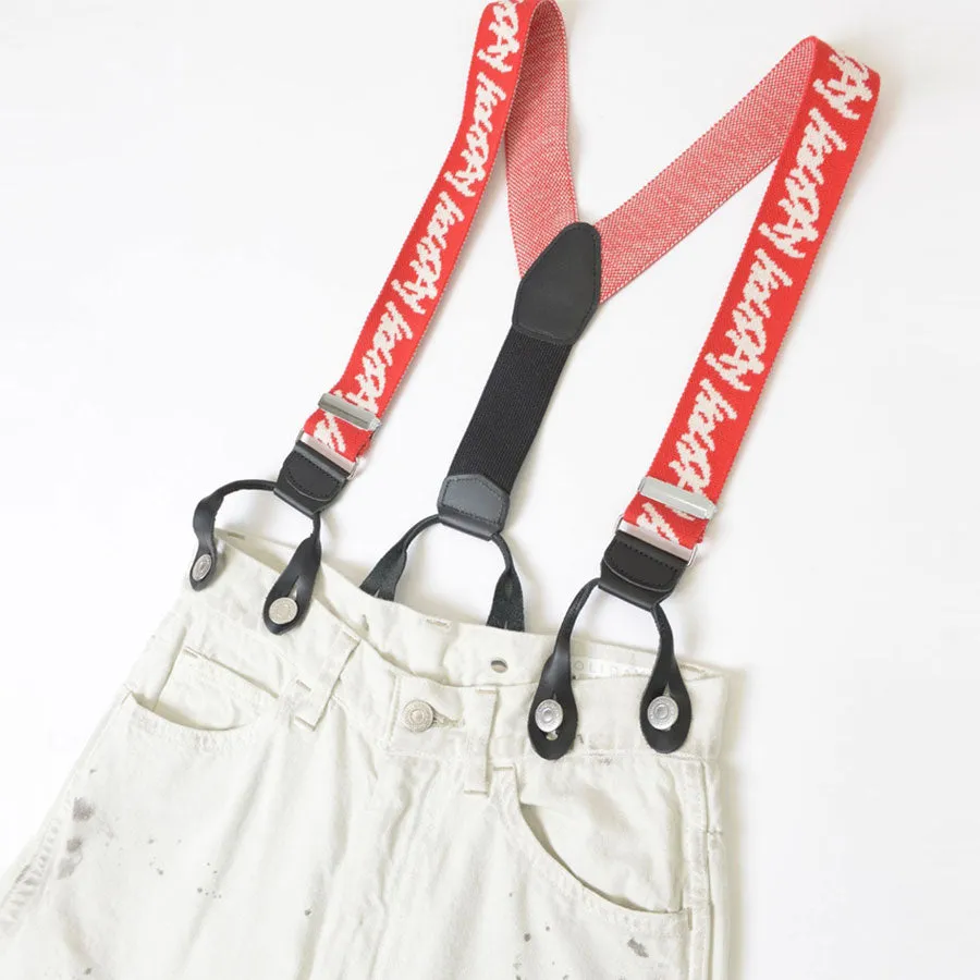 SALE 40%OFF ! 【HOLIDAY/ホリデイ】PAINT DENIM TWO-PIECE SUSPENDER PANTS (OFF WHITE) 24102039