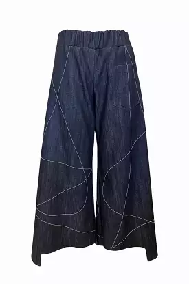 Scribble Step Stitch Pants V2 | Striated Denim