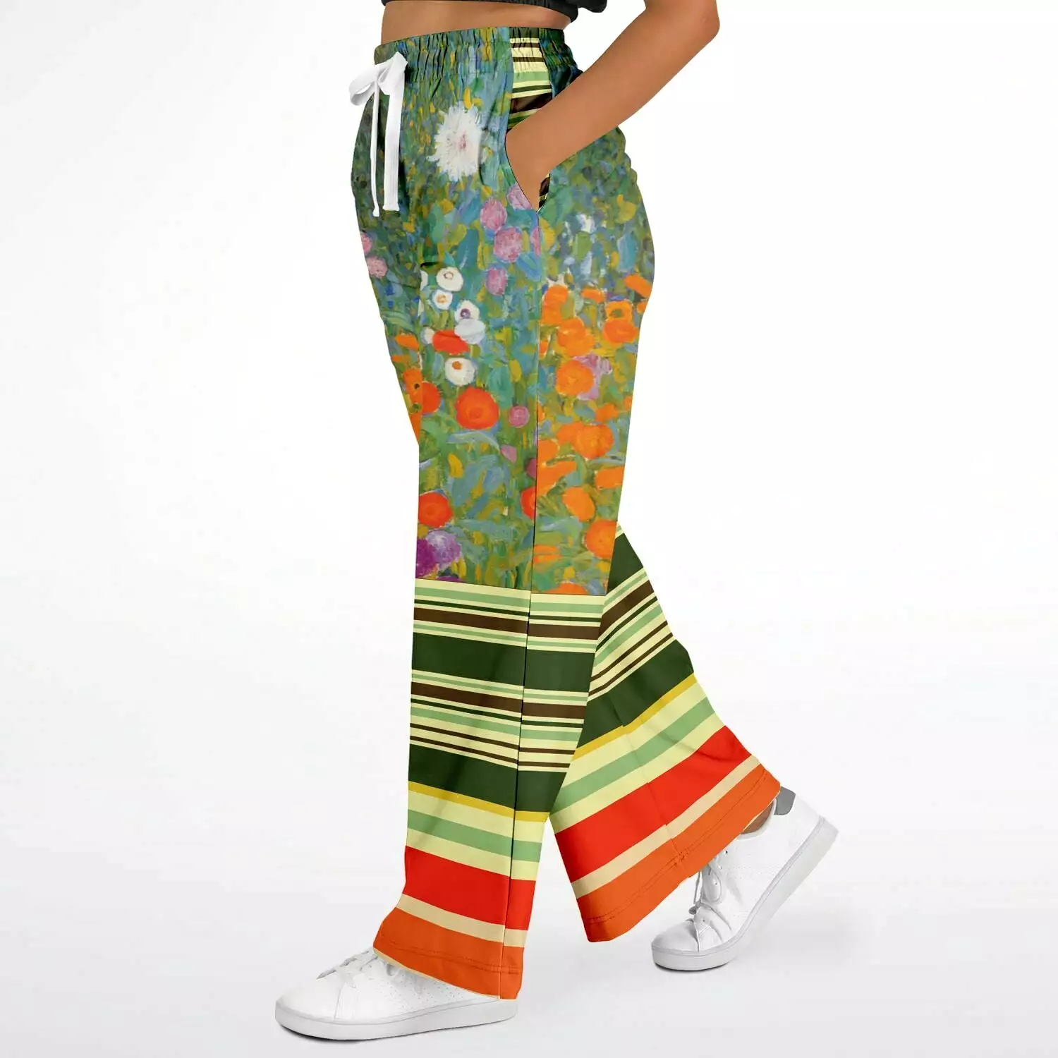 Secret Garden Floral Eco-Poly Stretchy Phat Bellbottoms