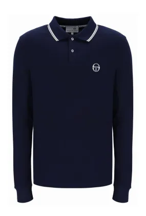 Sergio Tacchini Long Sleeve Polo Shirt Maritime Blue