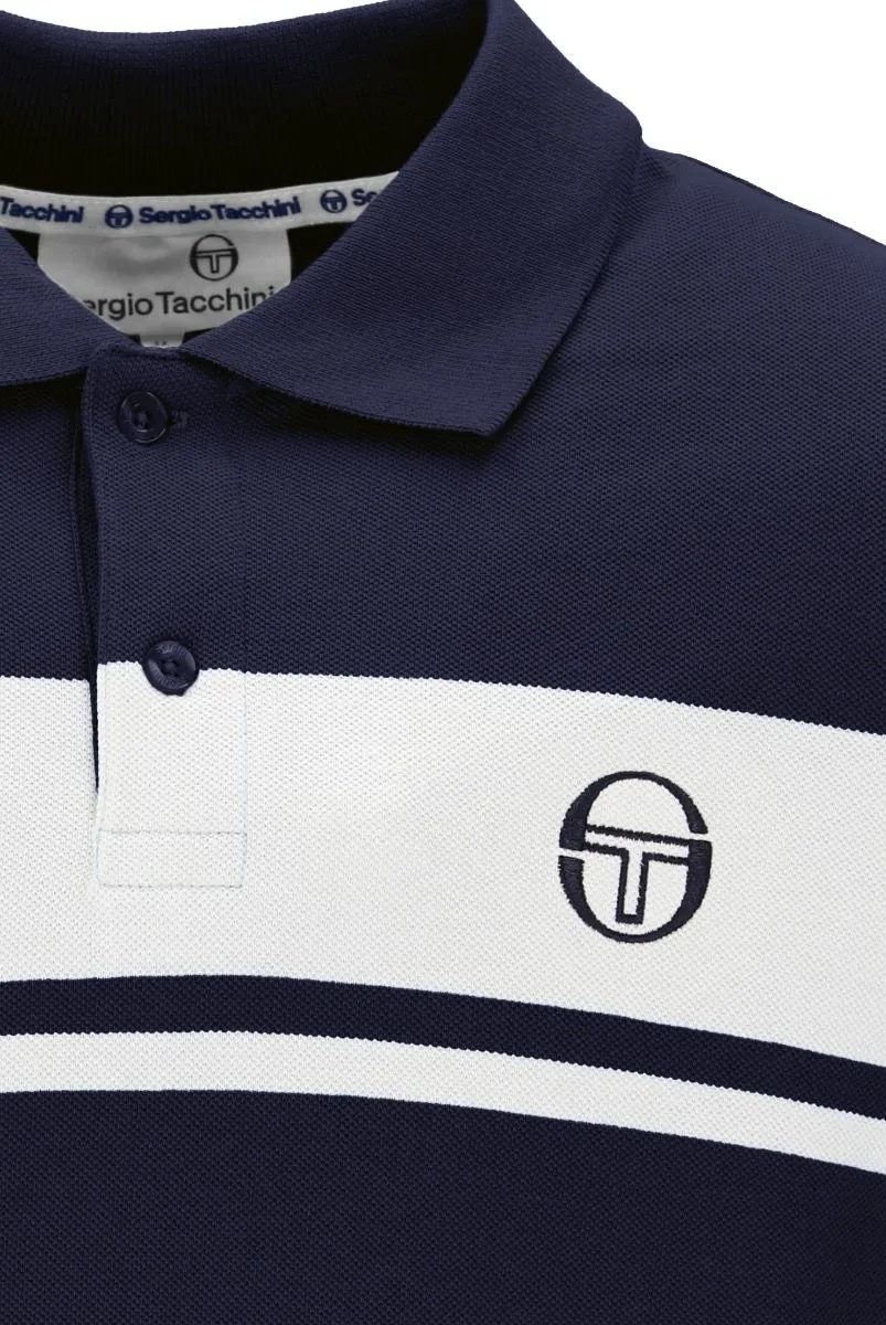 Sergio Tacchini Supermac Polo Shirt Maritime Blue/White