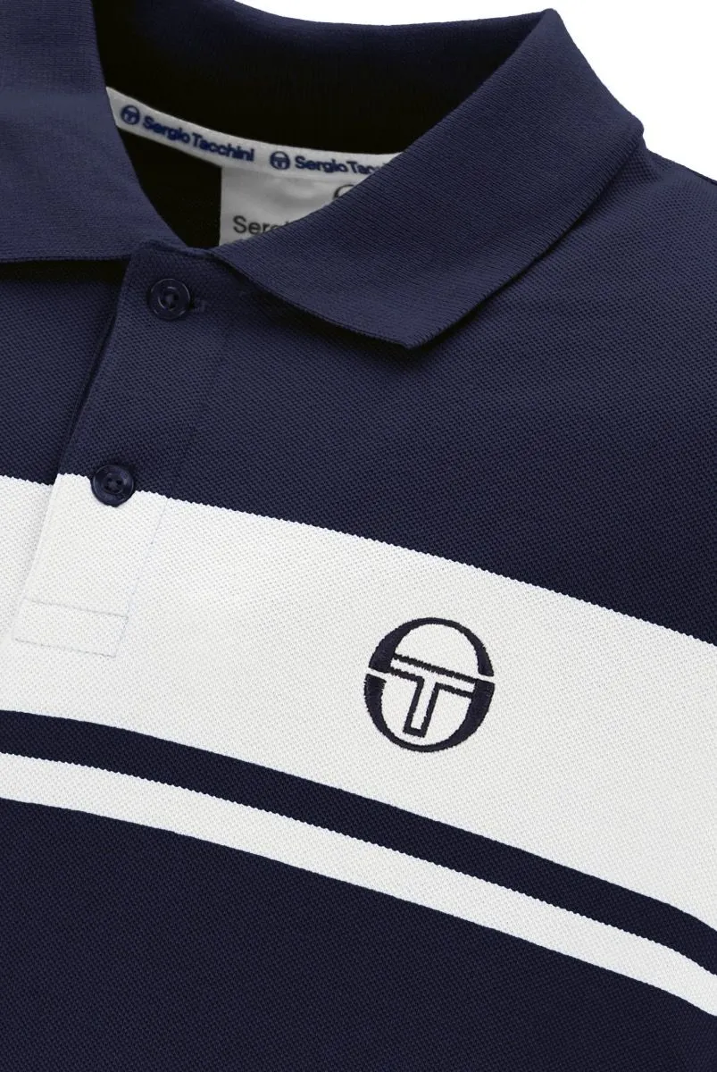 Sergio Tacchini Supermac Polo Shirt Maritime Blue/White