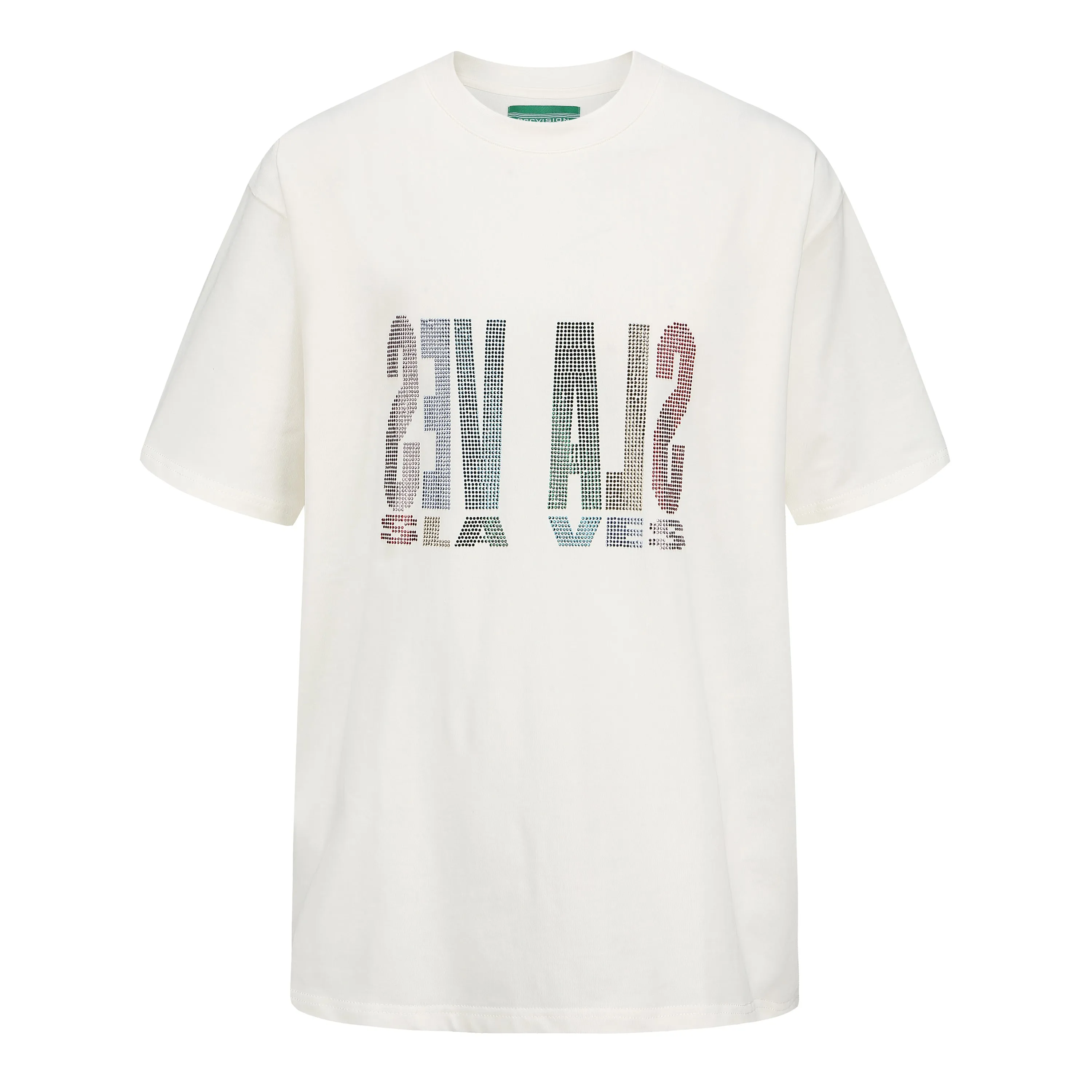 SLAVES Rhinestone tee (White)