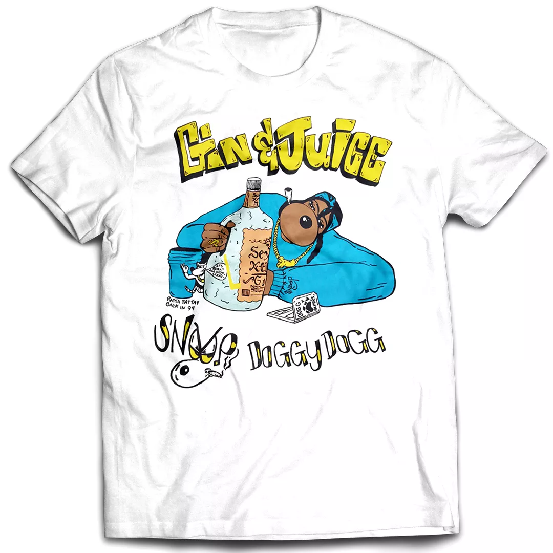 Snoop Dogg Gin and Juice Vintage Mint White Tee