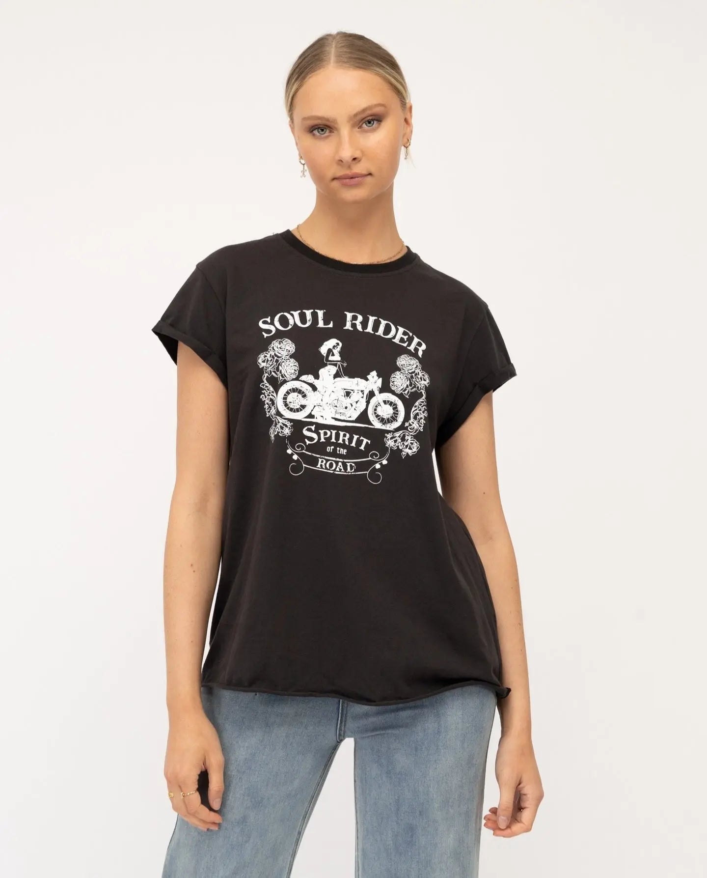 Soul Rider Vintage T Shirt - Black