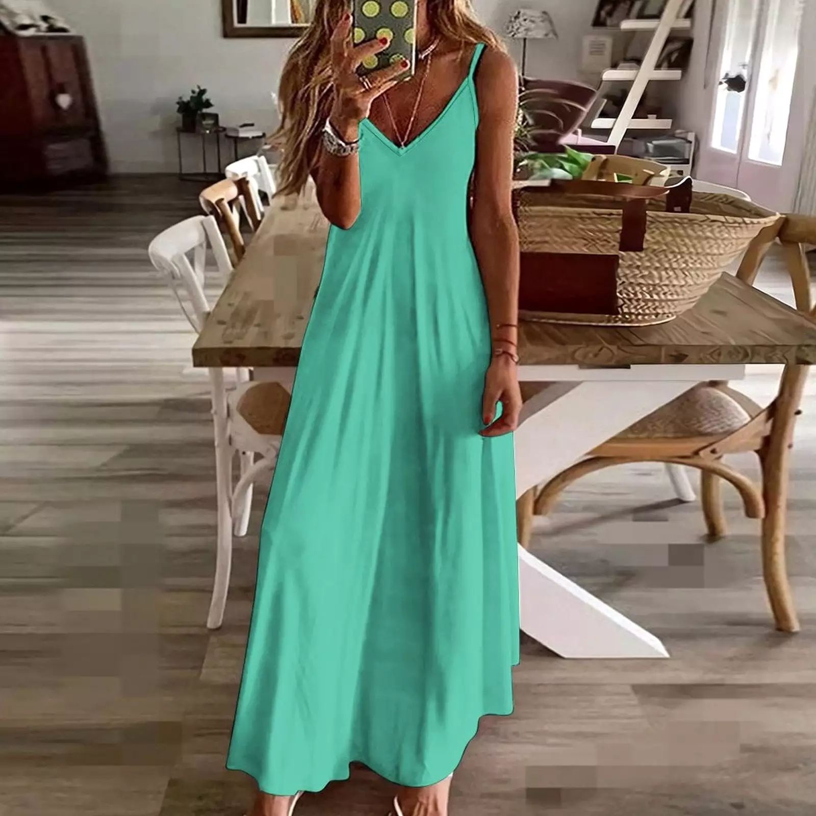 Spaghetti Strap Ankle-Length Dress Long dress