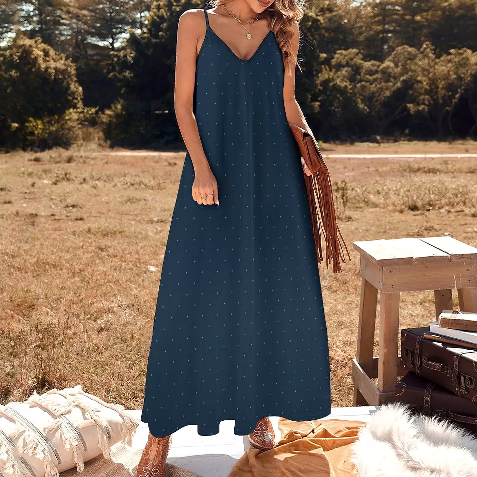 Spaghetti Strap Ankle-Length Dress Long dress