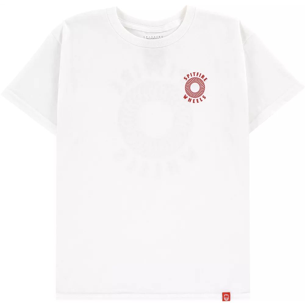 Spitfire Hollow Classic Youth Tee White/Red