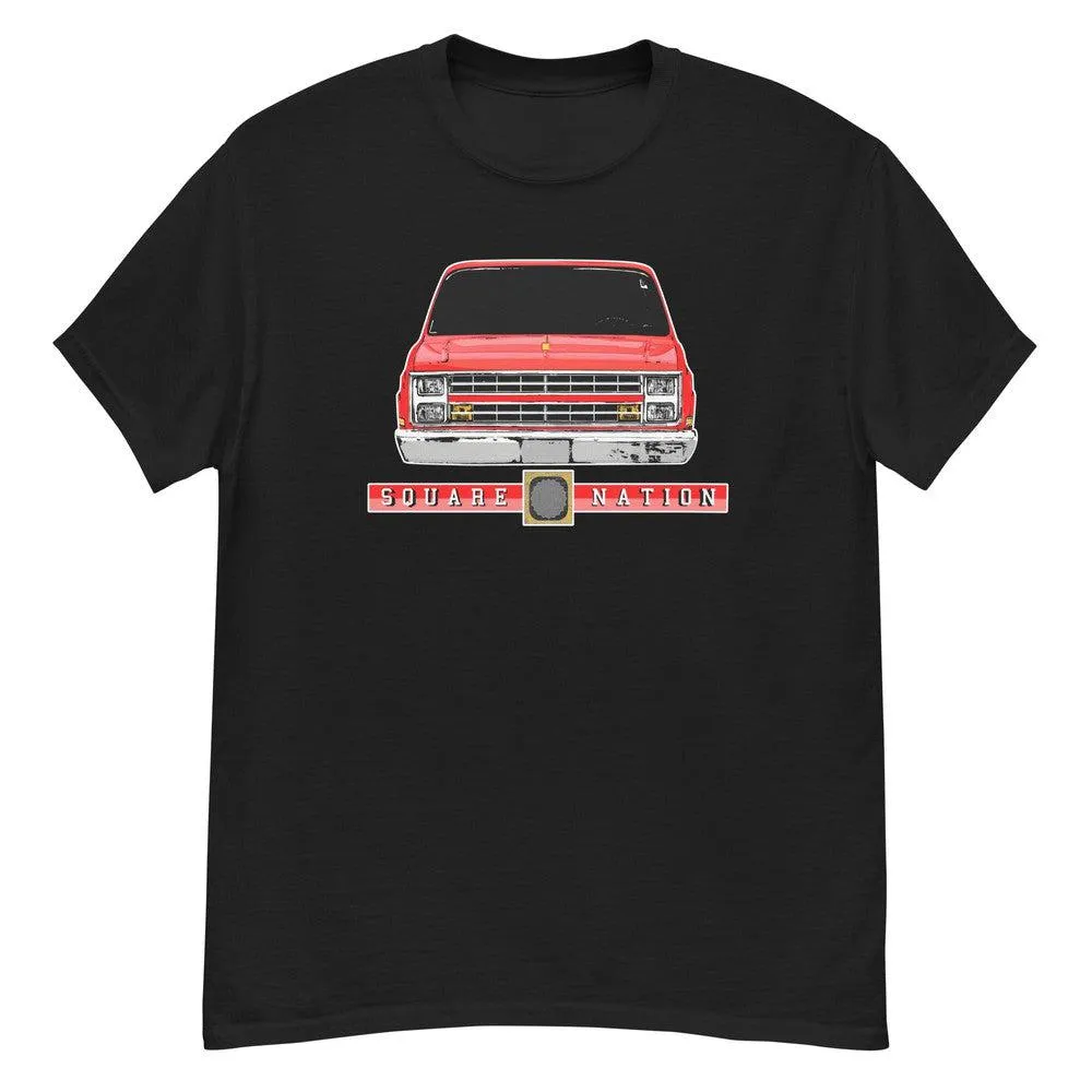 Square Body C10 T-Shirt Square Nation Tee with Orange Truck Design