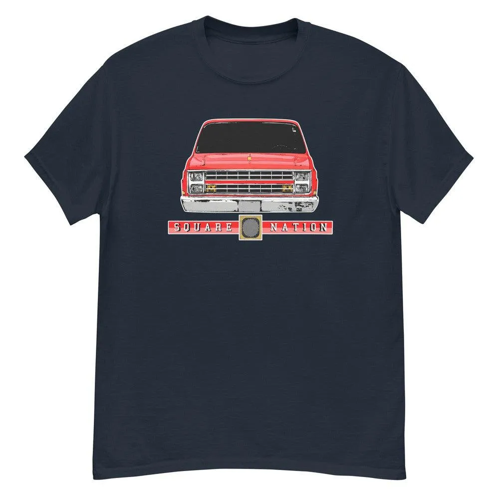 Square Body C10 T-Shirt Square Nation Tee with Orange Truck Design