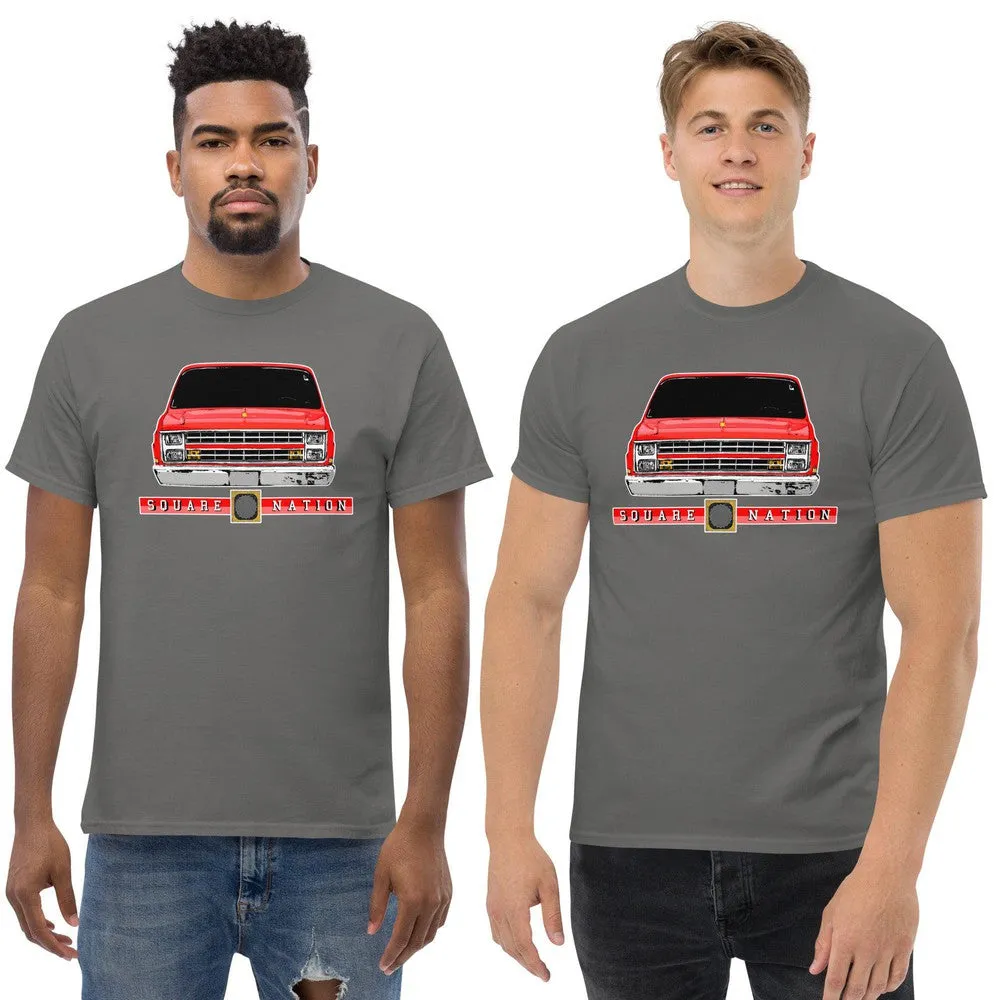 Square Body C10 T-Shirt Square Nation Tee with Orange Truck Design