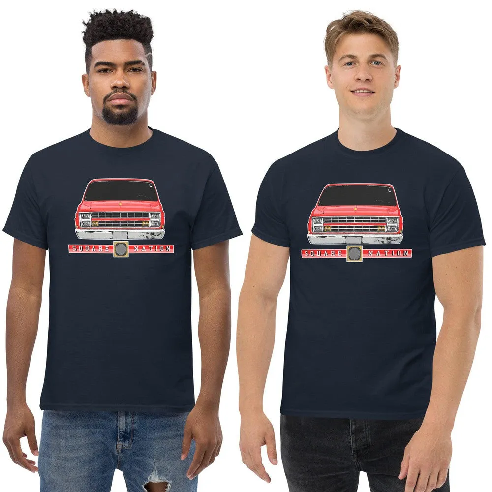 Square Body C10 T-Shirt Square Nation Tee with Orange Truck Design