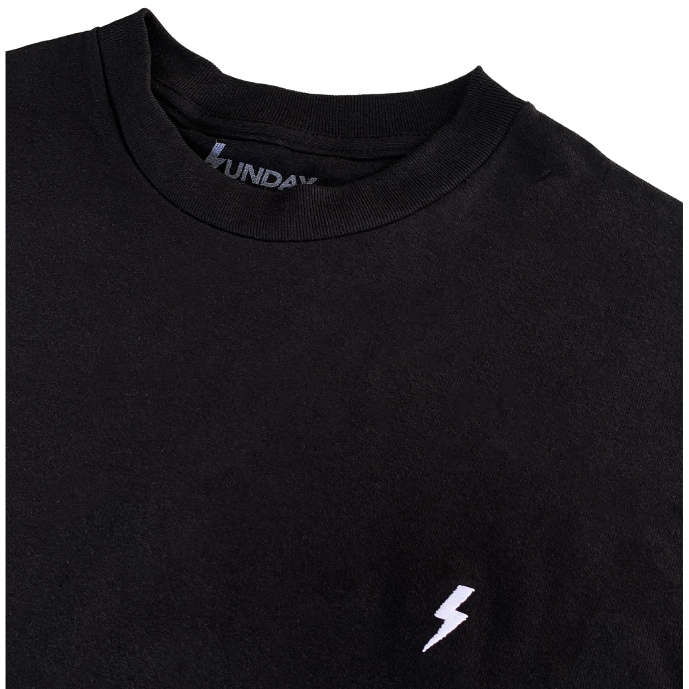 Sunday Embroidered Logo T-Shirt Black