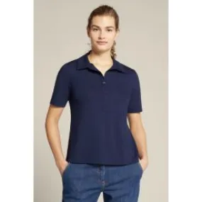 T-shirt modello polo donna Blu