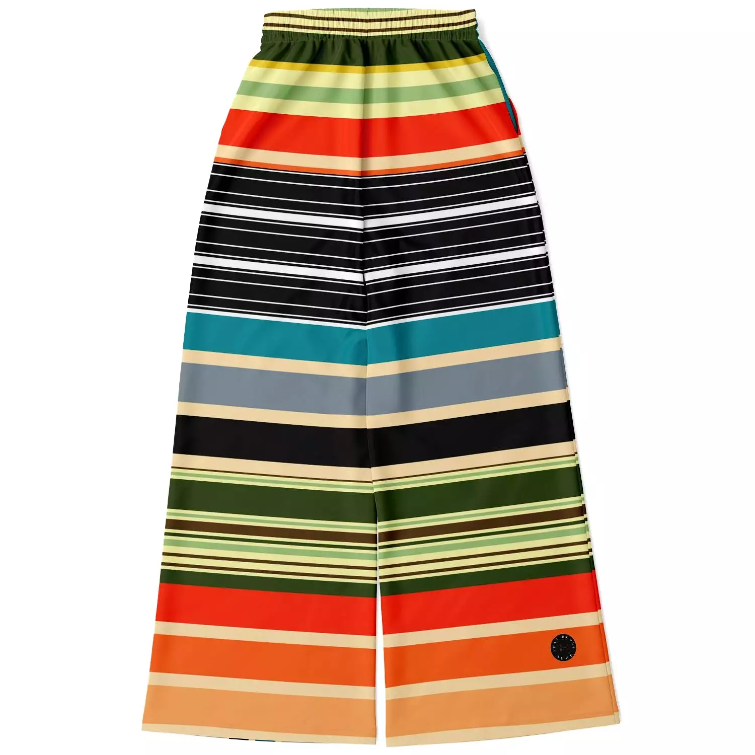 Tequila Sunrise Striped Eco-Poly Stretchy Phat Bellbottoms