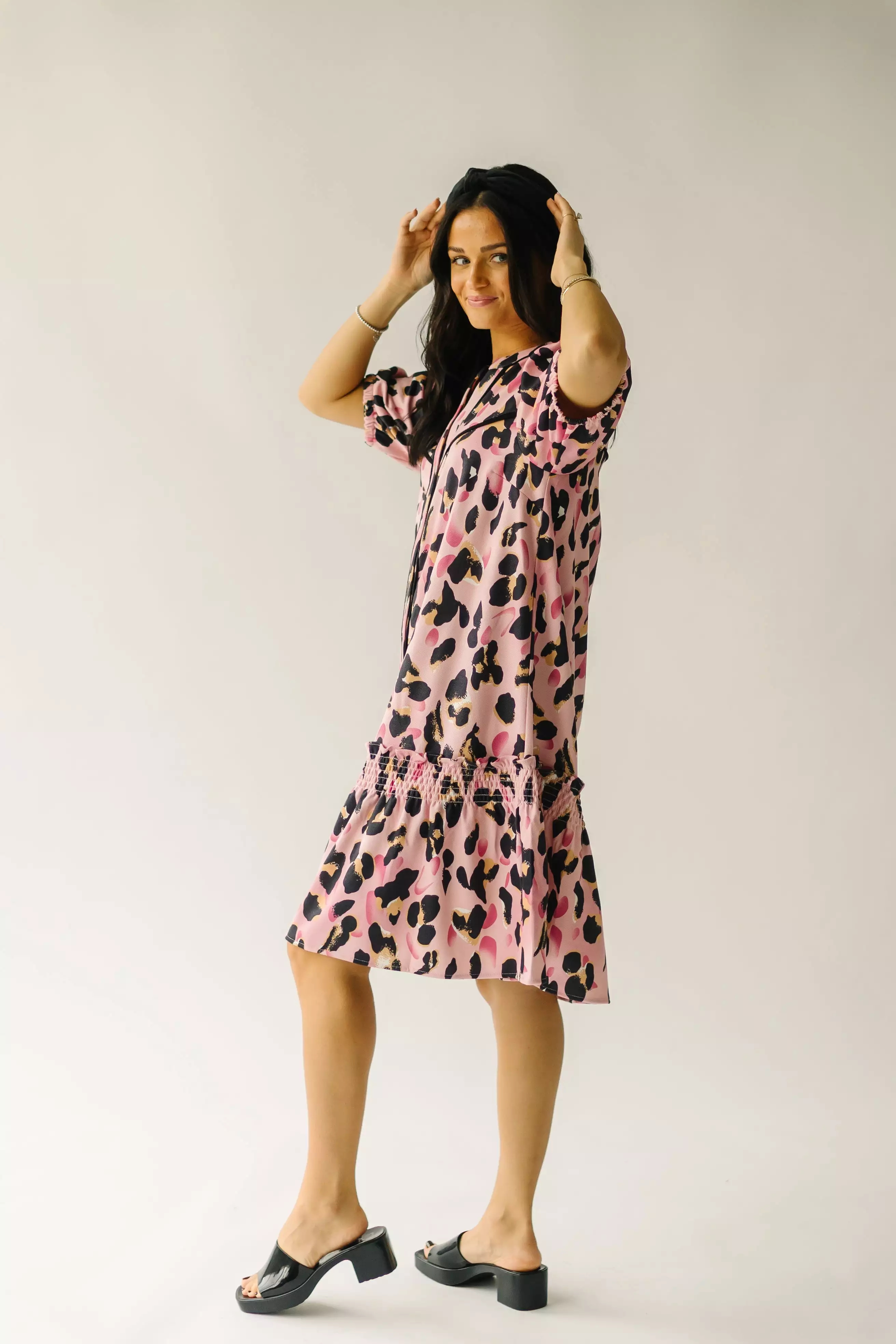 The Glenwood Tiered Dress in Pink