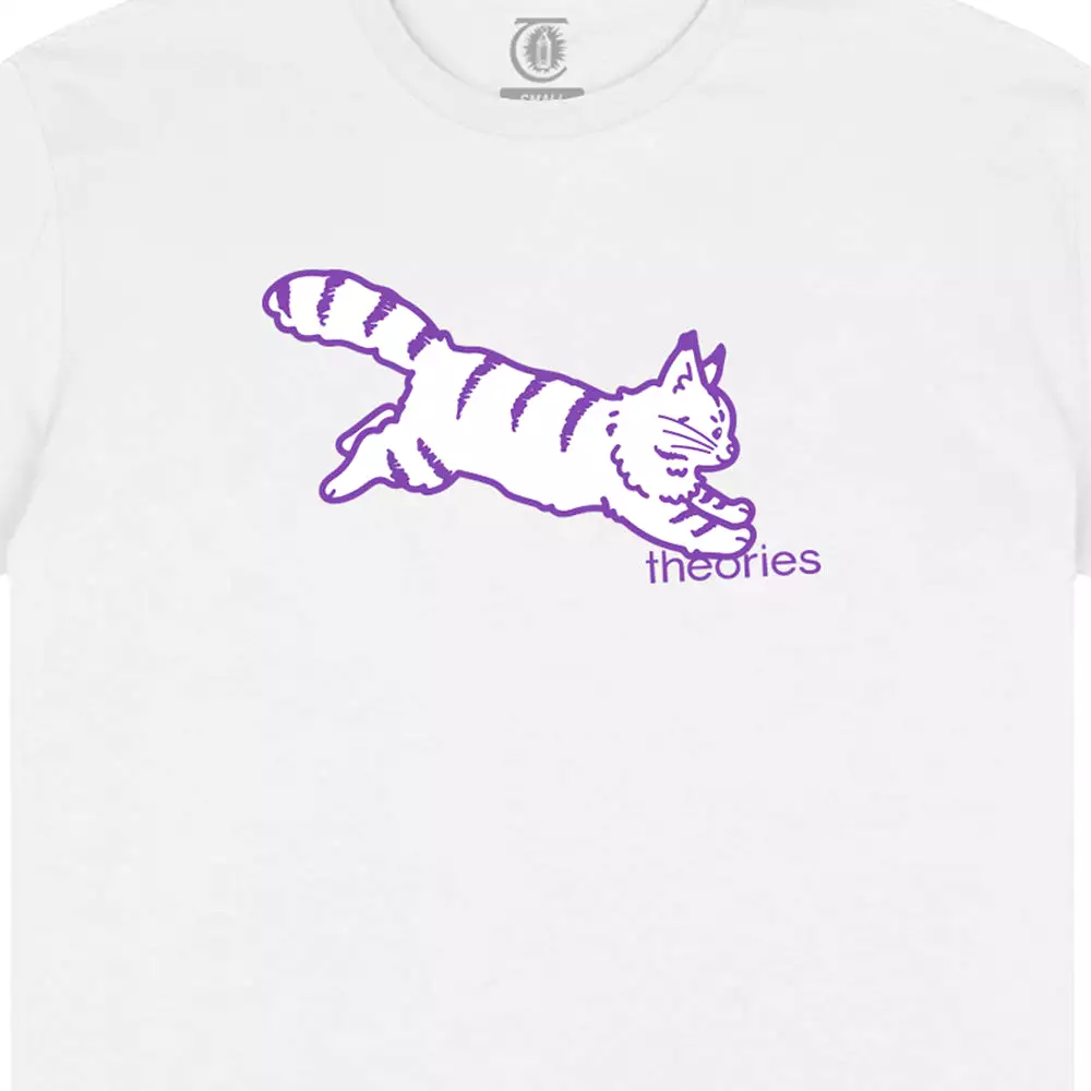 Theories Conscious Kitty Tee White