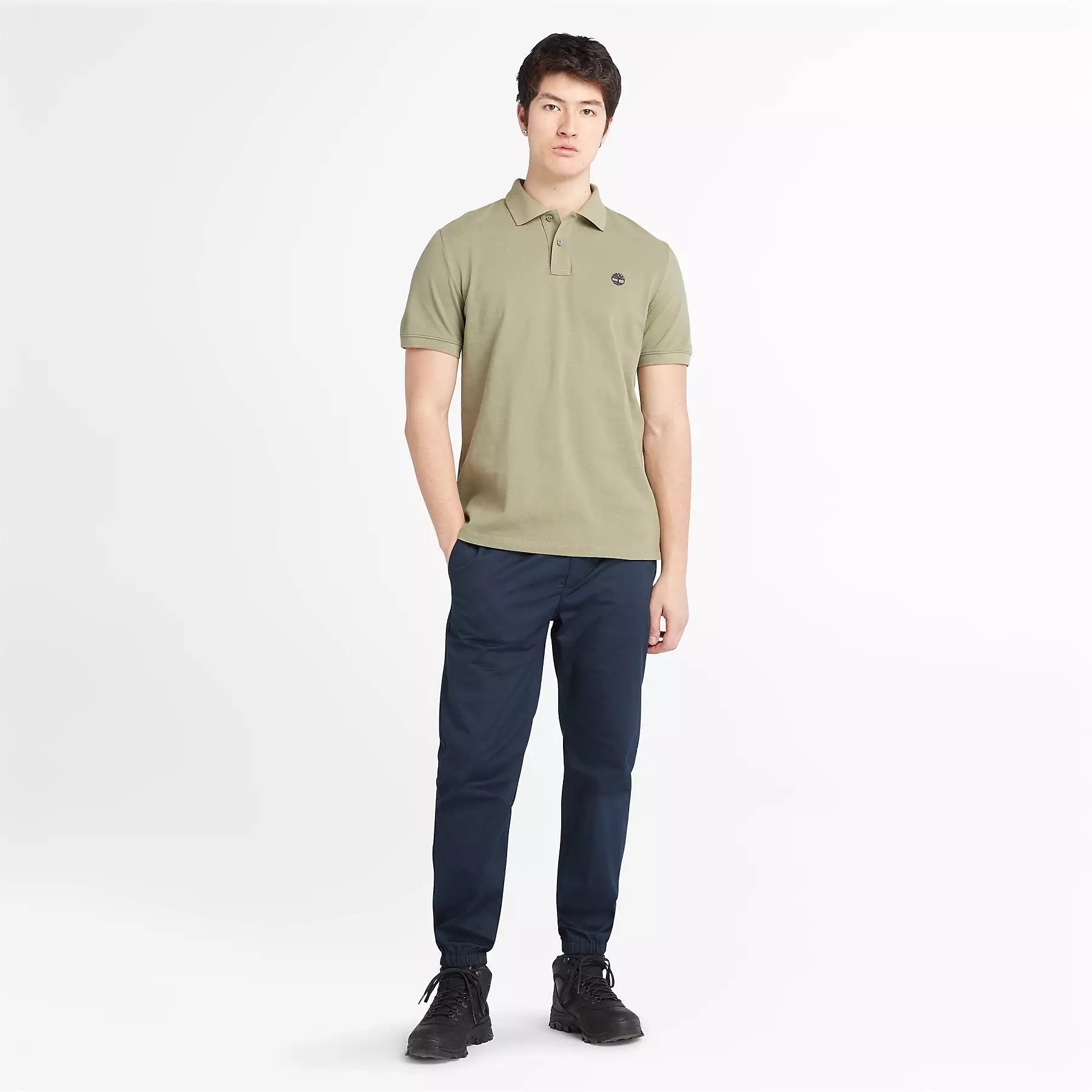 Timberland Mens Millers River Pique Polo T-Shirt - Short Sleeved