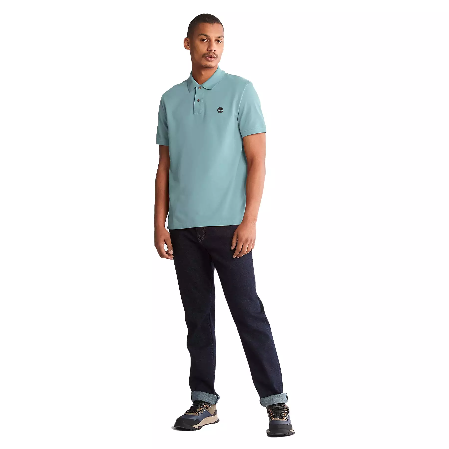 Timberland Mens Millers River Pique Polo T-Shirt - Short Sleeved