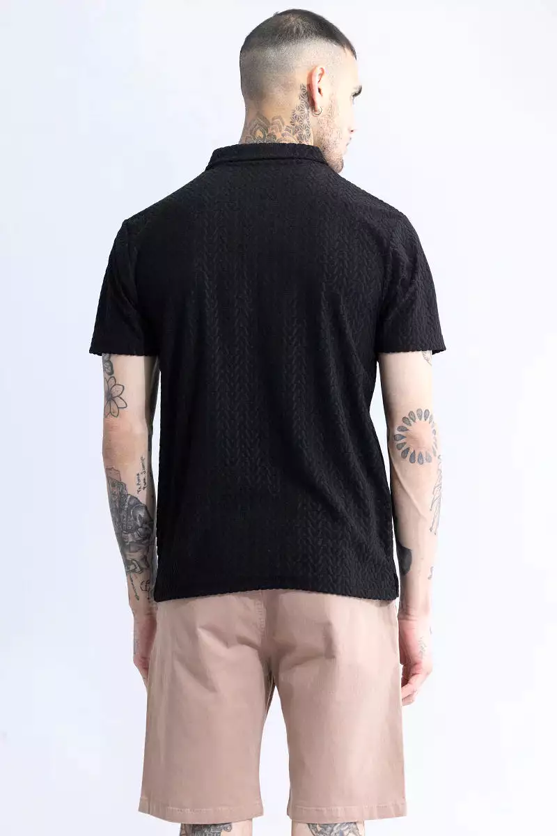 verti-zip black t-shirt