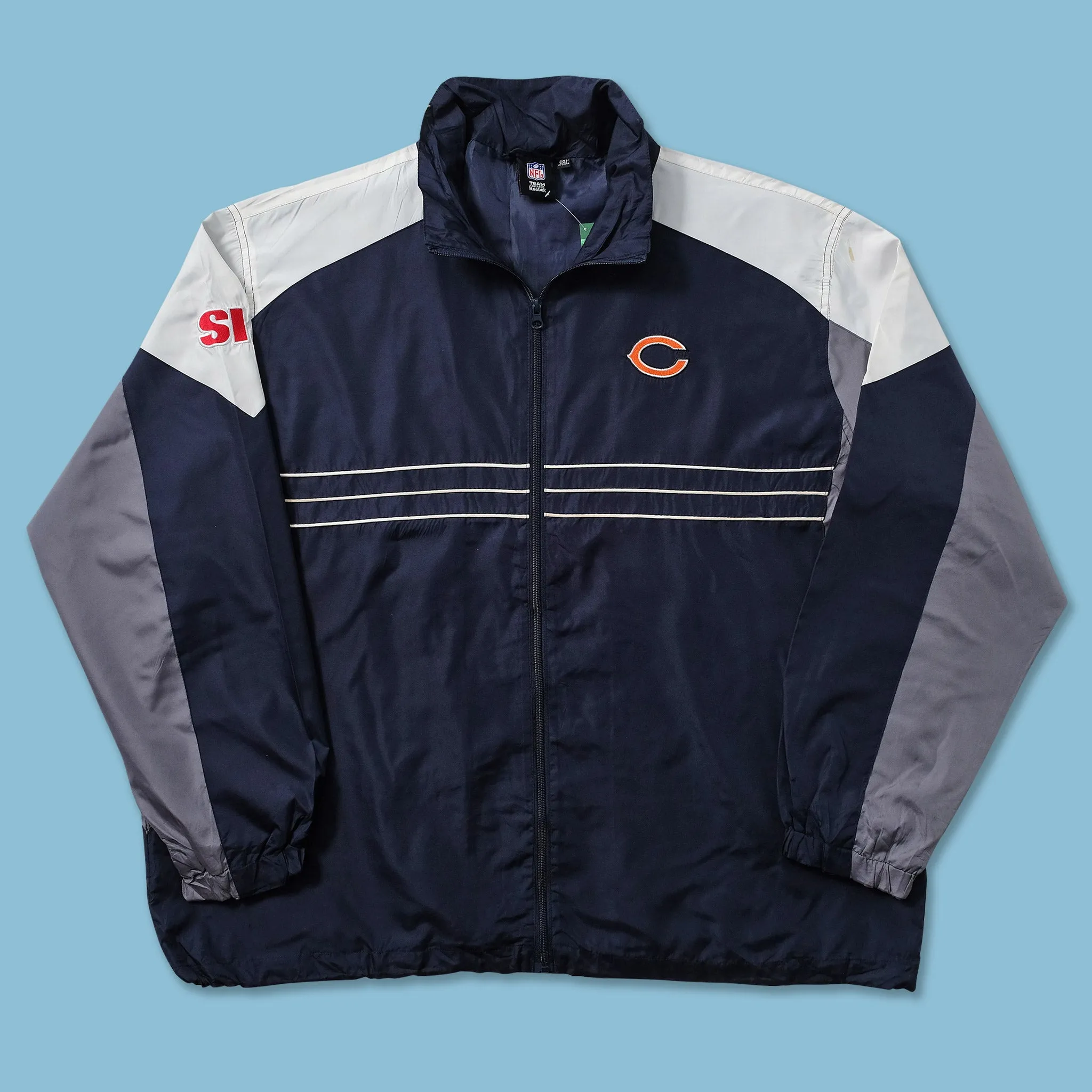 Vintage Reebok Chicago Bears Track Jacket XXL