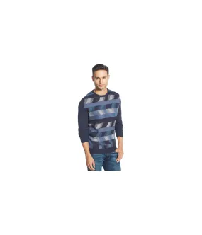 Weatherproof Mens Vintage Box Print Pullover Sweater