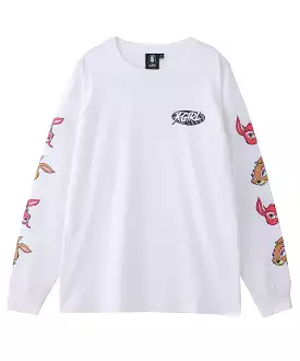 X-GIRL × KOZIK BUNNY L/S Tee White