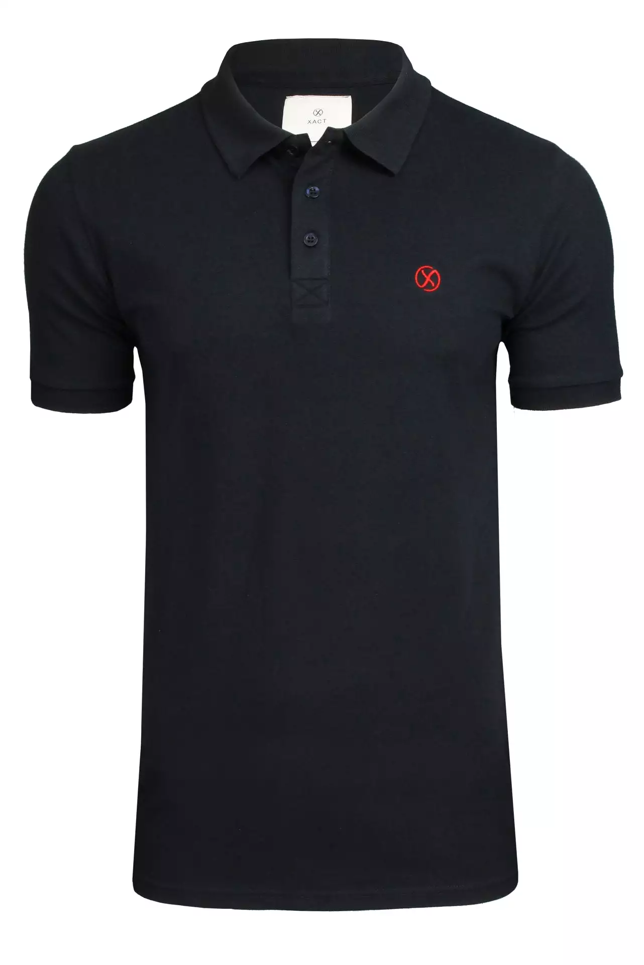 Xact Mens Classic 3 Button Stretch Pique Polo T-Shirt - Short Sleeved