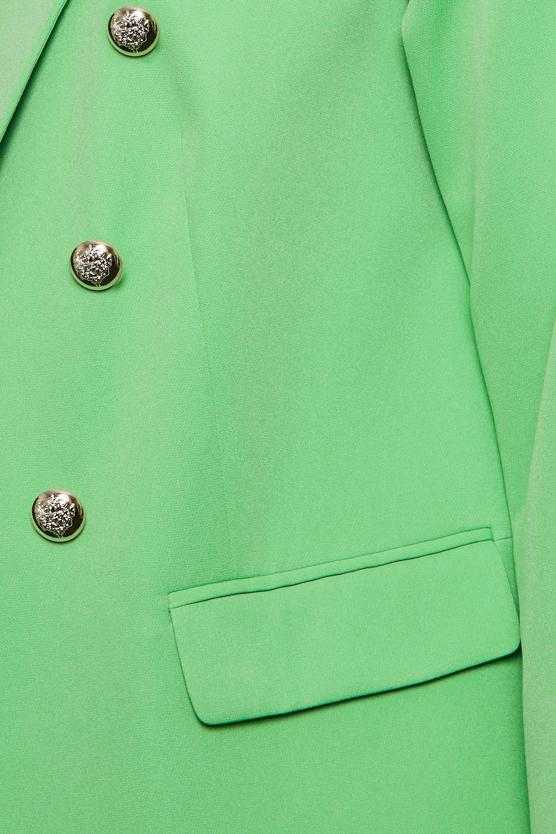 YOURS Curve Mint Green Military Blazer