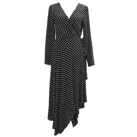 Zimmermann Monochrome Polka Dot Wrap Dress S