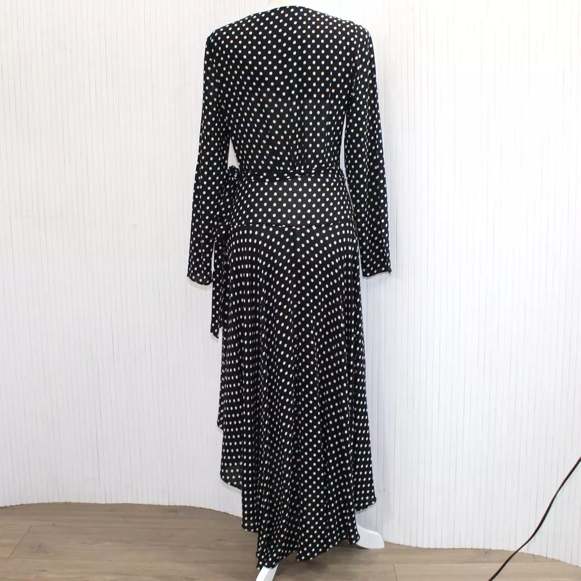 Zimmermann Monochrome Polka Dot Wrap Dress S